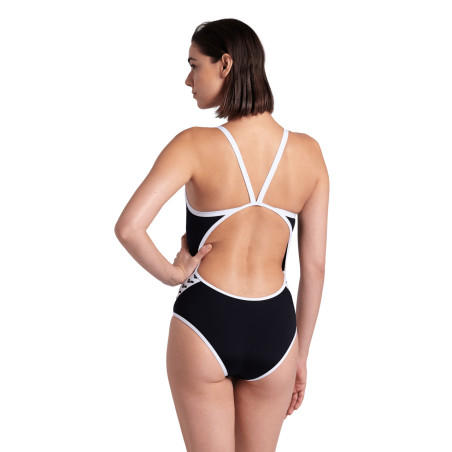 Arena ICONS Team SUPER FLY BACK Black White - Maillot Natation Femme | Les4Nages