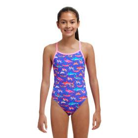 FUNKITA (8-14ans) Doggie Paddle Dos Single Straps - Maillot de bain Natation Fille 1 piece