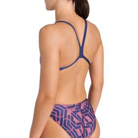 Arena ESCAPE CHALLENGE Back Navy Red White Blue - Maillot Natation Femme