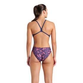 Arena ESCAPE CHALLENGE Back Navy Red White Blue - Maillot Natation Femme