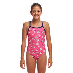 FUNKITA (8-14ans) Paper Pink Single Strap - Maillot de bain Natation Fille 1 piece