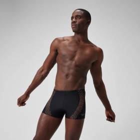SPEEDO Tech Logo Aquashort Black green - Boxer homme natation