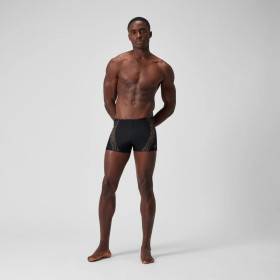 SPEEDO Tech Logo Aquashort Black green - Boxer homme natation