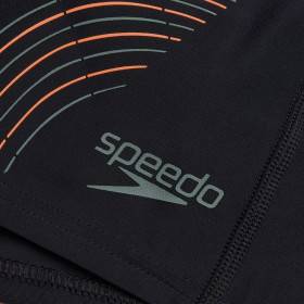 SPEEDO Tech Logo Aquashort Black green - Boxer homme natation