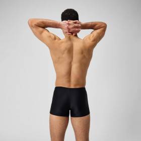 SPEEDO MEDLEY LOGO Aquashort Black red - Boxer homme natation