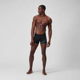 SPEEDO MEDLEY LOGO Aquashort Black Green - Boxer homme natation