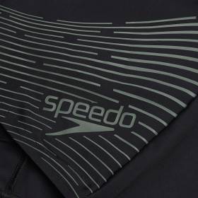 SPEEDO MEDLEY LOGO Aquashort Black Green - Boxer homme natation