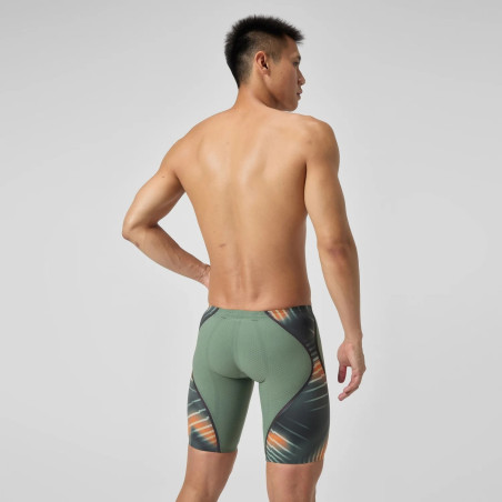 SPEEDO FastSkin LZR PURE INTENT 2.0 JAMMER - Green Orange - Jammer Natation Competition Homme | Les4Nages SPEEDO FastSkin LZR PURE INTENT 2.0 JAMMER - Green Orange - Jammer Natation Competition Homme | Les4Nages