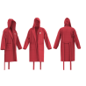 Peignoir ARENA LOSANGE ROBE RED - WHITE