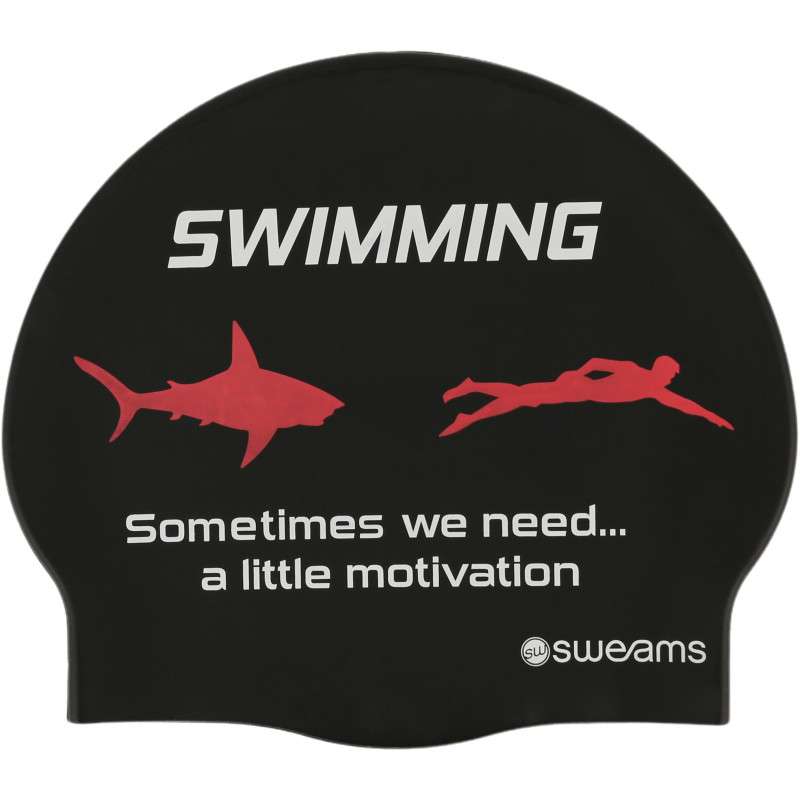 Bonnet SWEAMS Shark Motivation - Red White | Les4Nages