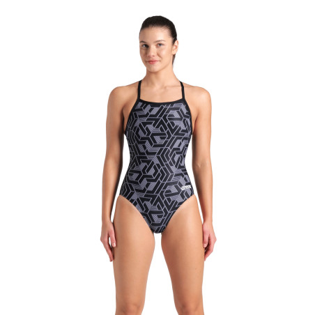 Arena ESCAPE Lightdrop Black Team Black - Maillot Natation Femme 1 piece | Les4Nages