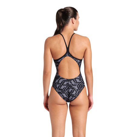 Arena ESCAPE Lightdrop Black Team Black - Maillot Natation Femme 1 piece | Les4Nages