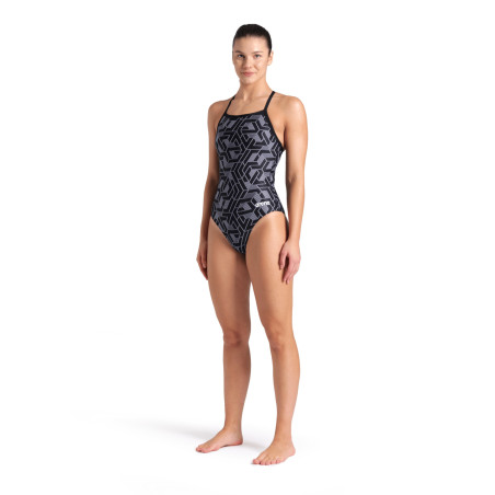 Arena ESCAPE Lightdrop Black Team Black - Maillot Natation Femme 1 piece | Les4Nages