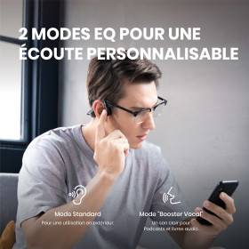 SHOKZ OPENMOVE Gris - Casque audio Bluetooth - EN STOCK 