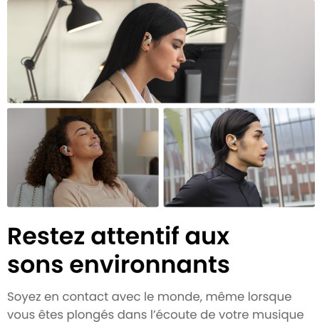 Ecouteurs Bluetooth SHOKZ OPENFIT Beige | Les4Nages Ecouteurs Bluetooth SHOKZ OPENFIT Beige | Les4Nages