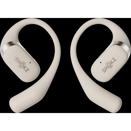 Ecouteurs Bluetooth SHOKZ OPENFIT Beige | Les4Nages Ecouteurs Bluetooth SHOKZ OPENFIT Beige | Les4Nages