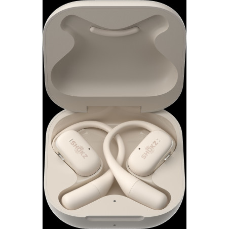 Ecouteurs Bluetooth SHOKZ OPENFIT Beige | Les4Nages Ecouteurs Bluetooth SHOKZ OPENFIT Beige | Les4Nages