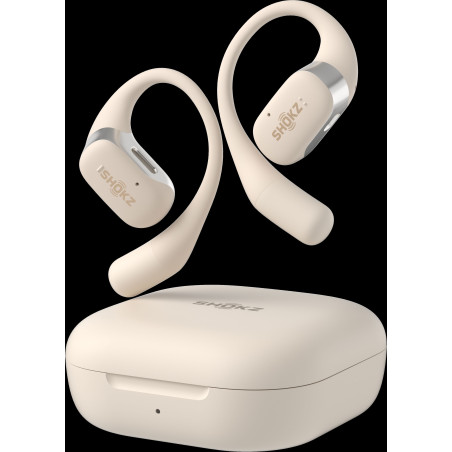 Ecouteurs Bluetooth SHOKZ OPENFIT Beige | Les4Nages Ecouteurs Bluetooth SHOKZ OPENFIT Beige | Les4Nages