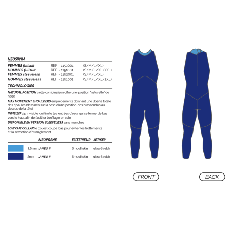 Mako NeoSwim Sleeveless Homme - Combinaison Triathlon Néoprène sans manches Homme | Les4Nages Mako NeoSwim Sleeveless Homme - Combinaison Triathlon Néoprène sans manches Homme | Les4Nages