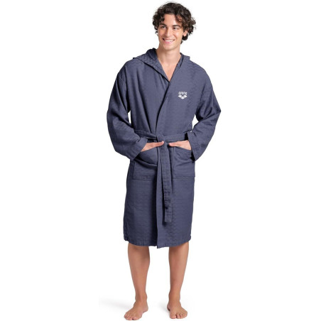 Peignoir ARENA LOSANGE ROBE NAVY - WHITE | Les4Nages