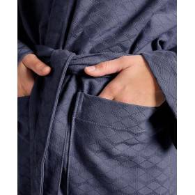 Peignoir ARENA LOSANGE ROBE NAVY - WHITE