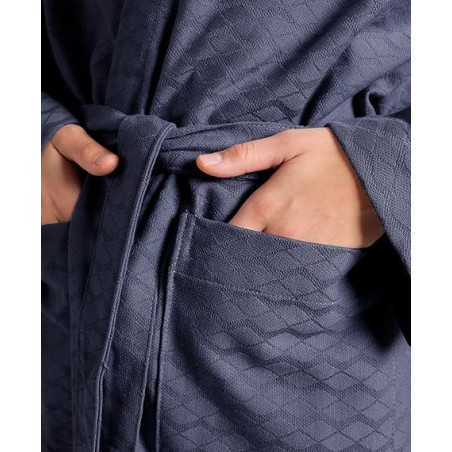 Peignoir ARENA LOSANGE ROBE NAVY - WHITE | Les4Nages