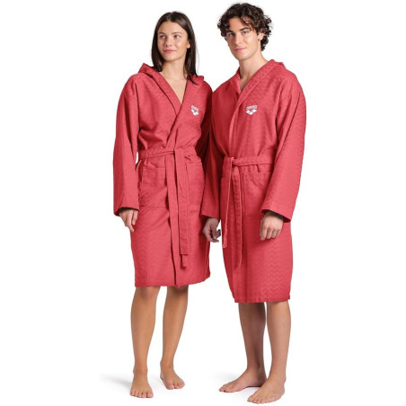 Peignoir ARENA LOSANGE ROBE RED - WHITE | Les4Nages