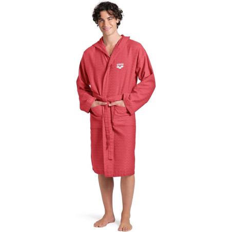 Peignoir ARENA LOSANGE ROBE RED - WHITE | Les4Nages