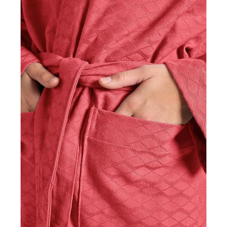 Peignoir ARENA LOSANGE ROBE RED - WHITE | Les4Nages