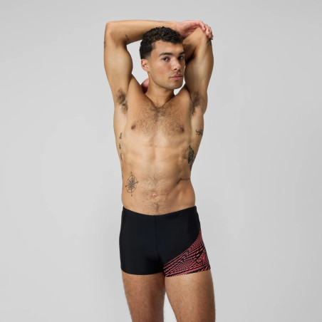 SPEEDO ECO MEDLEY logo Aquashort Black / Orange | Les4Nages
