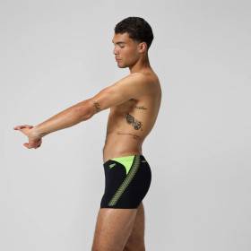 SPEEDO Hyperboom Splice Aquashort Black Yellow - Boxer Natation