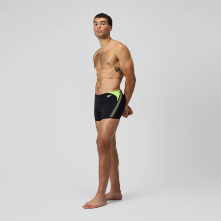 SPEEDO Hyperboom Splice Aquashort Black Yellow - Boxer Natation | Les4Nages