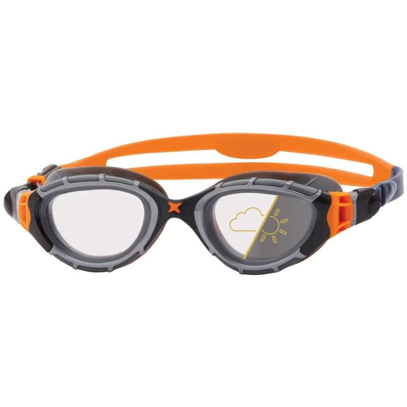ZOGGS Predator Flex Titanium Reactor Photochromatic - Smaller Fit - Lunettes Photochromiques Triathlon et natation | Les4Nages