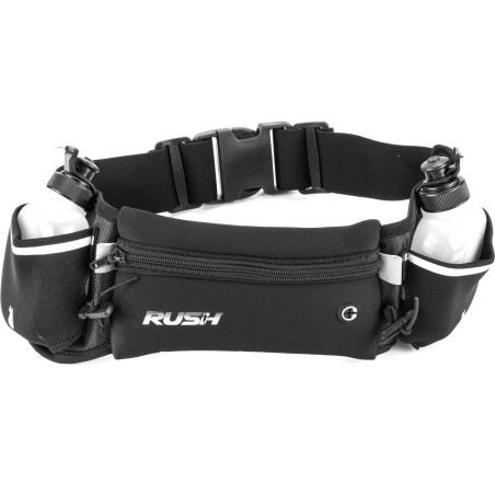 Ceinture RUSH H2O RUNNING BELT - BLACK - Ceinture extensible Running avec 2 bidons et porte gels, nutrition, telephone ... | Les4Nages Ceinture RUSH H2O RUNNING BELT - BLACK - Ceinture extensible Running avec 2 bidons et porte gels, nutrition, telephone ... | Les4Nages