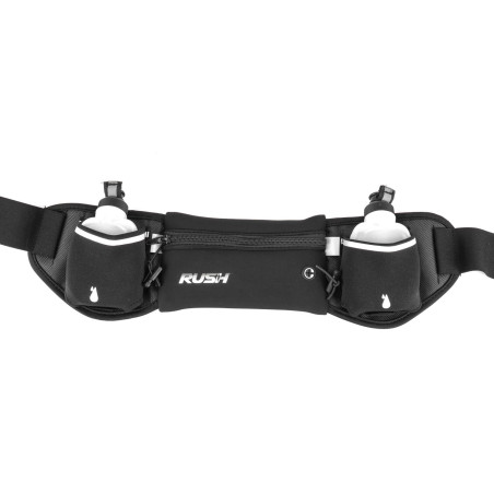 Ceinture RUSH H2O RUNNING BELT - BLACK - Ceinture extensible Running avec 2 bidons et porte gels, nutrition, telephone ... | Les4Nages Ceinture RUSH H2O RUNNING BELT - BLACK - Ceinture extensible Running avec 2 bidons et porte gels, nutrition, telephone ... | Les4Nages