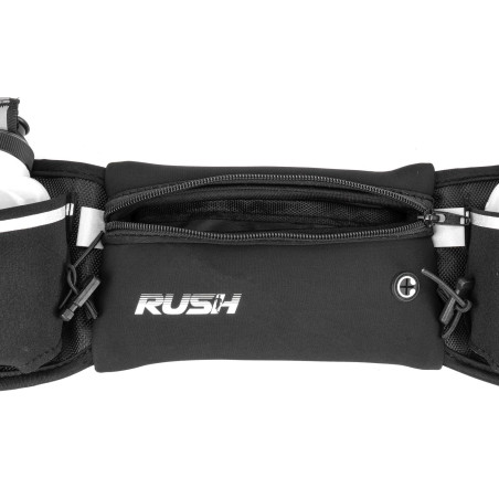 Ceinture RUSH H2O RUNNING BELT - BLACK - Ceinture extensible Running avec 2 bidons et porte gels, nutrition, telephone ... | Les4Nages Ceinture RUSH H2O RUNNING BELT - BLACK - Ceinture extensible Running avec 2 bidons et porte gels, nutrition, telephone ... | Les4Nages