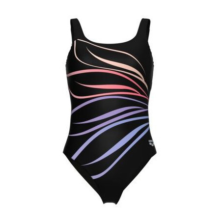 Arena Bodylift SUSANNA U Back Black Multi Black - Maillot Natation Arena Aquagym et aquafitness | Les4Nages