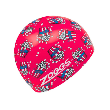 Zoggs Silicone Printed Cap POP CORN MAGENTA PPCRMG - Bonnet Silicone Natation | Les4Nages