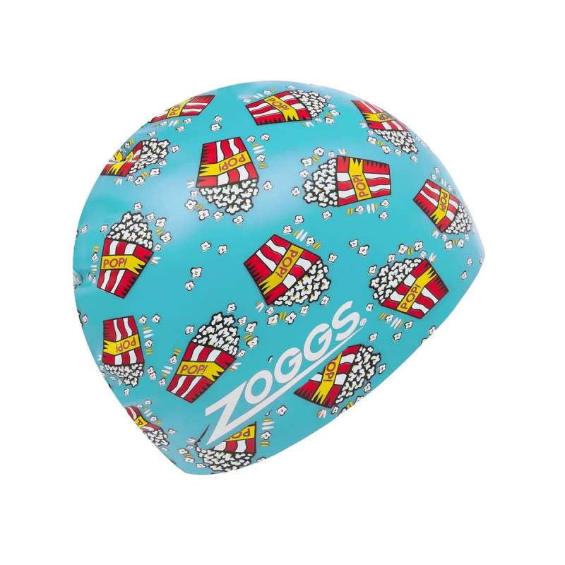 Zoggs Silicone Printed Cap POP CORN BLUE PPCRLB - Bonnet Silicone Natation | Les4Nages
