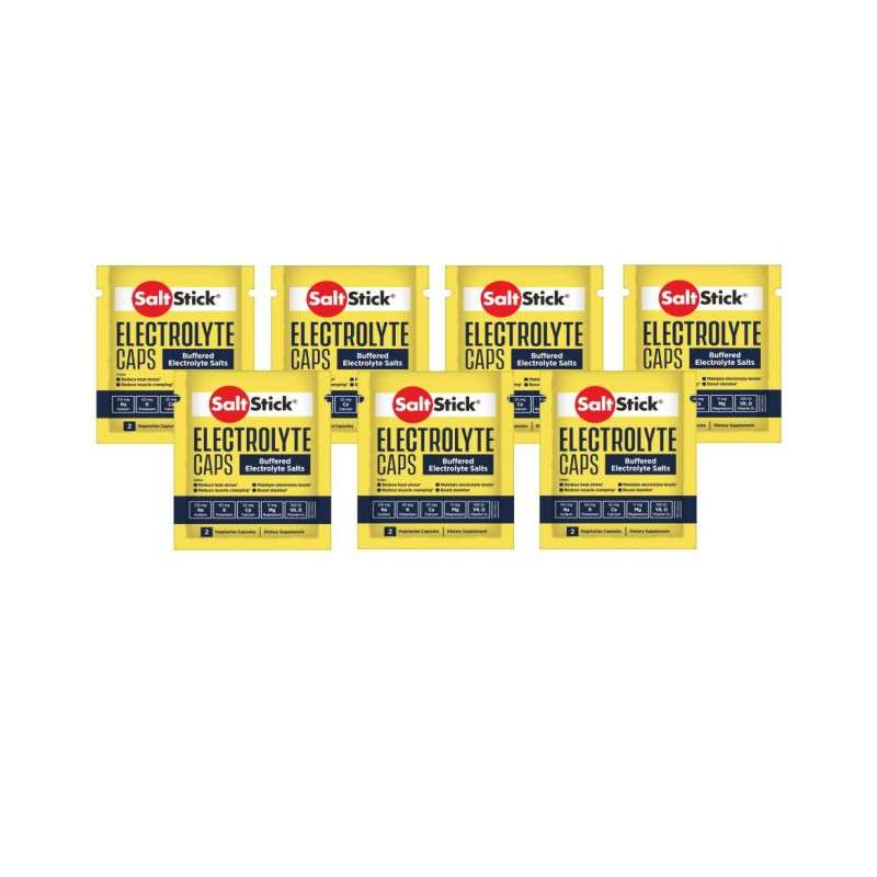 SALTSTICK CAPS CAPS 28 - 7 sachets de 4 capsules - Pastilles électrolytes | Les4Nages