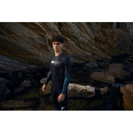 ZEROD ARCHI Homme - Black Blue - Combinaison Triathlon Homme | Les4Nages