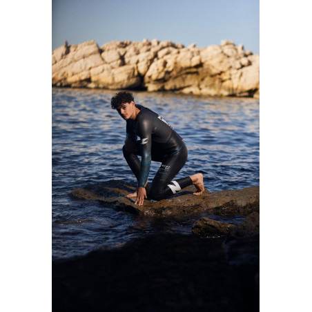 ZEROD ARCHI MAX Homme - Black Blue - Combinaison Triathlon Homme | Les4Nages