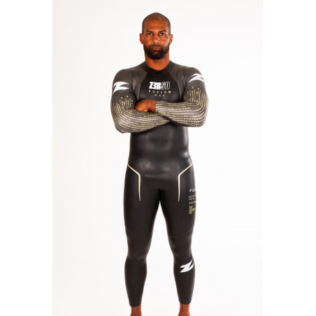  ZEROD FUZION MAX Homme Black Gold - Combinaison Triathlon | Les4Nages