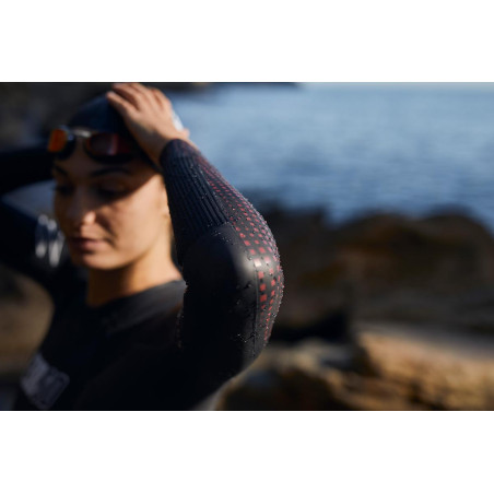 ZEROD FLEX Femme Black Red - Combinaison Triathlon Femme | Les4Nages