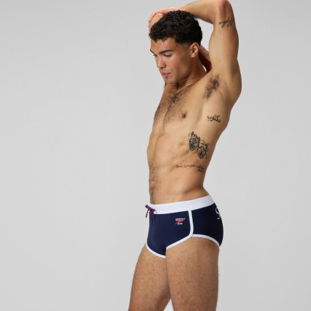 SPEEDO Jetstream Retro Logo Brief Navy - Boxer Natation | Les4Nages SPEEDO Jetstream Retro Logo Brief Navy - Boxer Natation | Les4Nages