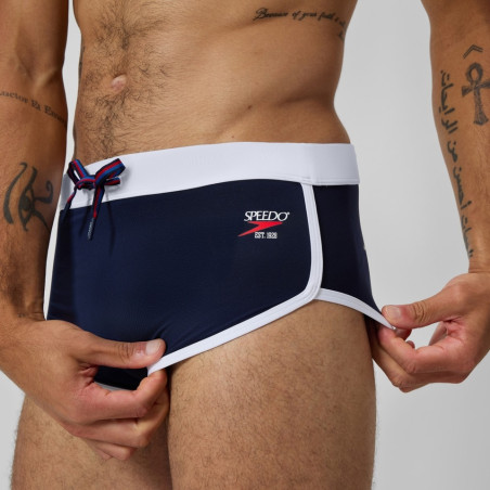 SPEEDO Jetstream Retro Logo Brief Navy - Boxer Natation | Les4Nages SPEEDO Jetstream Retro Logo Brief Navy - Boxer Natation | Les4Nages
