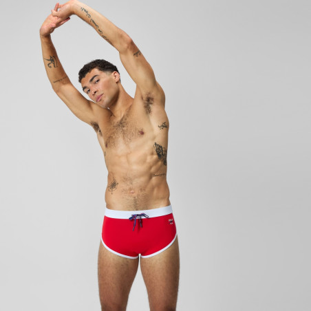 SPEEDO Jetstream Retro Logo Brief Red - Boxer Natation | Les4Nages SPEEDO Jetstream Retro Logo Brief Red - Boxer Natation | Les4Nages