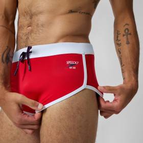 SPEEDO Jetstream Retro Logo Brief Red - Boxer Natation