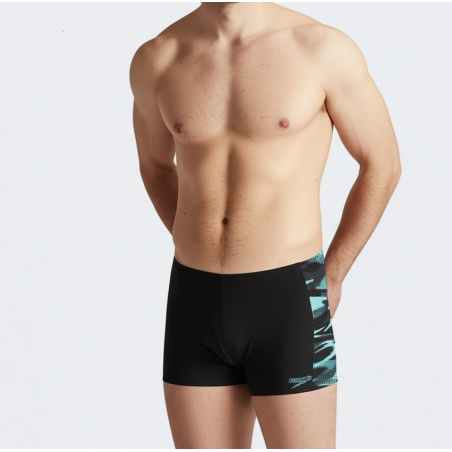SPEEDO Hyperboom Panel Aquashort Black Green - Boxer Natation | Les4Nages