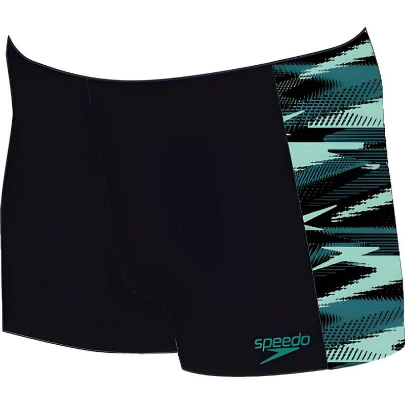 SPEEDO Hyperboom Panel Aquashort Black Green - Boxer Natation | Les4Nages